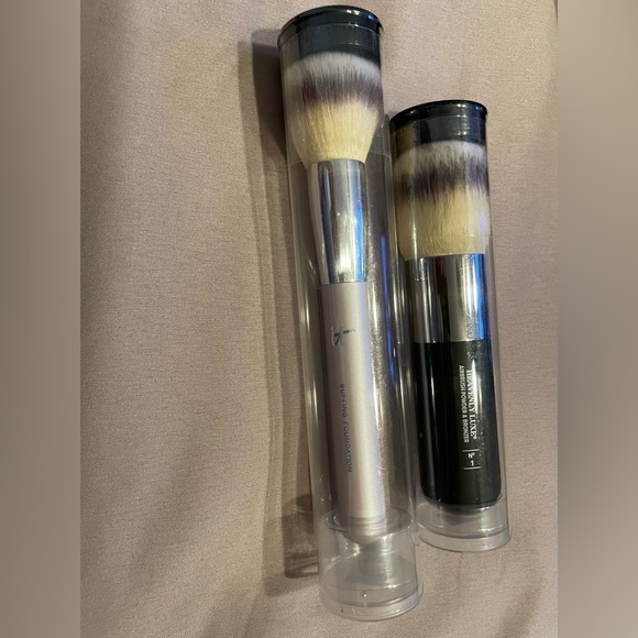 New IT Cosmetics Heavenly Luxe Airbrush Powder & Bronzer 1 & Buffing Foundation - Picture 2 of 3